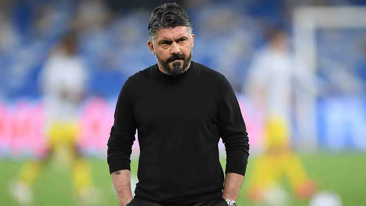 NAPLES, ITALY - MAY 23: Gennaro Gattuso, Head Coach of SSC Napoli looks on prior to the Serie A match between SSC Napoli and Hellas Verona FC at Stadio Diego Armando Maradona on May 23, 2021 in Naples, Italy. Sporting stadiums around Italy remain under strict restrictions due to the Coronavirus Pandemic as Government social distancing laws prohibit fans inside venues resulting in games being played behind closed doors. (Photo by Francesco Pecoraro/Getty Images) , Getty Images