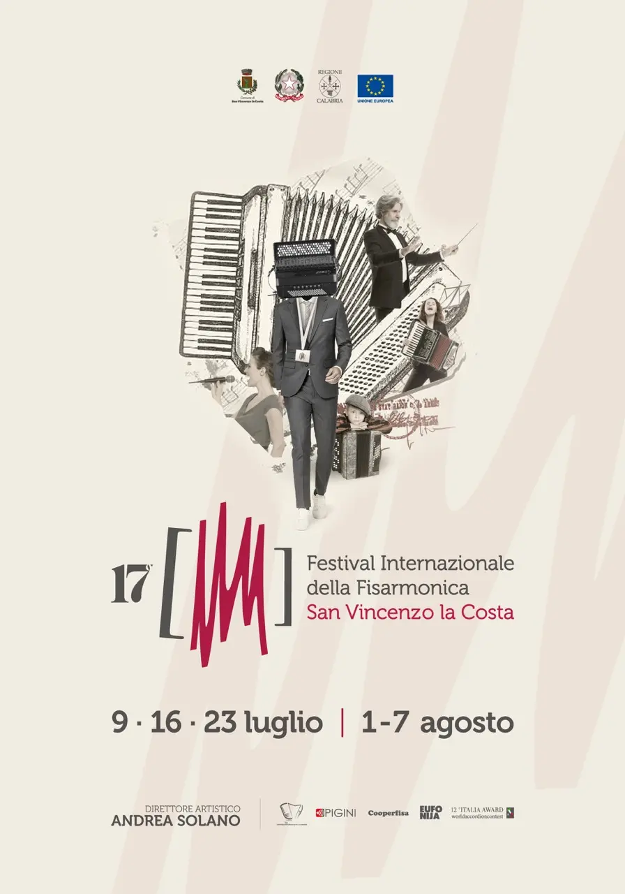 San Vincenzo la Costa, venerdì 9 luglio c'è il Festival Internazionale della Fisarmonica
