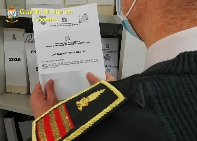 Gdf, concluse le indagini sul fallimento della \"Banca dei due mari di Calabria\"