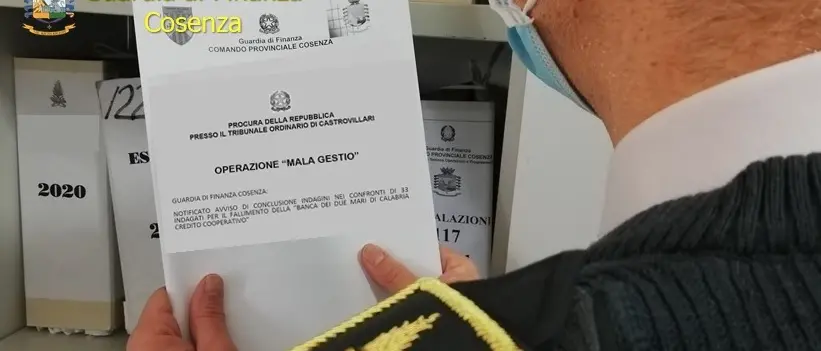 Gdf, concluse le indagini sul fallimento della \"Banca dei due mari di Calabria\"