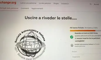 Stop inquinamento luminoso, la Società Astronomica Italiana lancia petizione