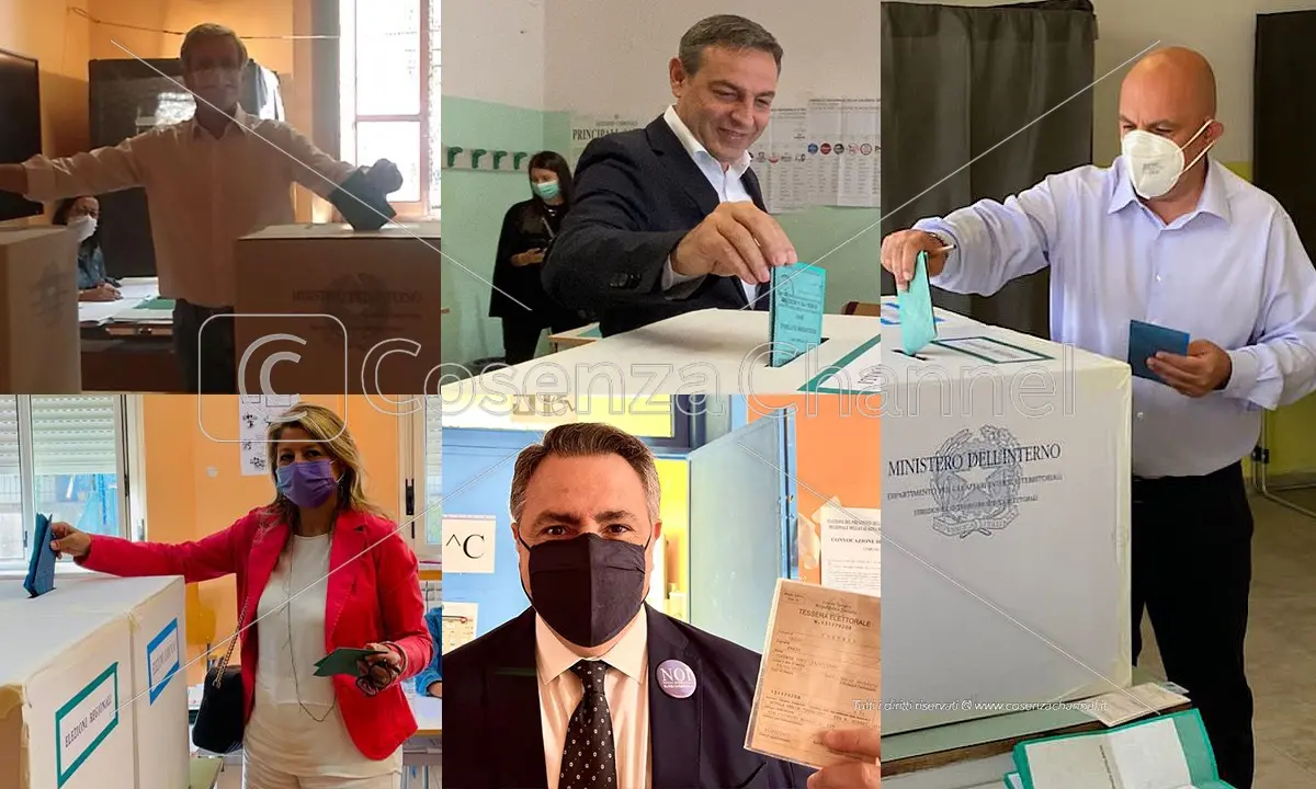 Cosenza, candidati a sindaco alle urne: ecco le foto - LIVE