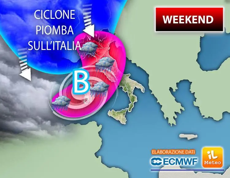 Maltempo Italia, weekend con tanta pioggia: le previsioni