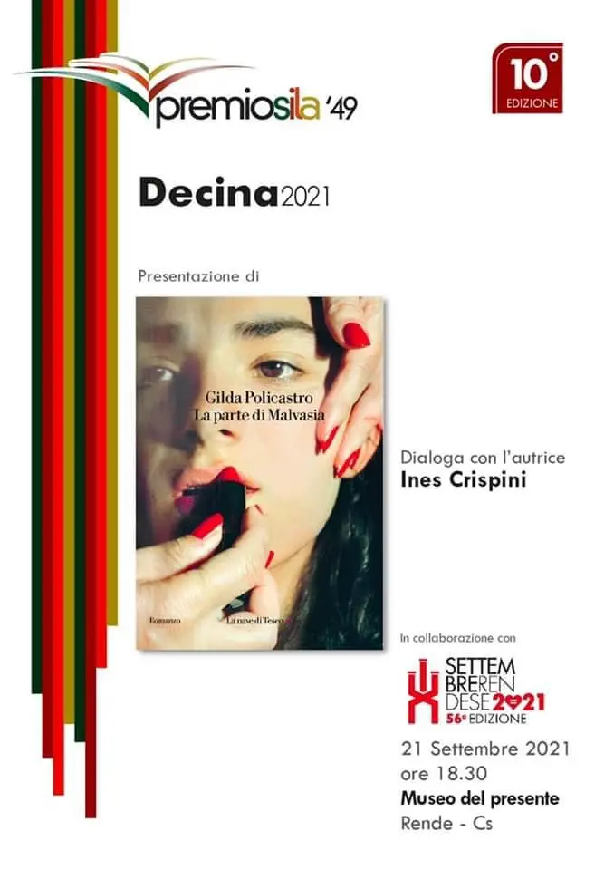 Decina 2021, Gilda Policastro presenta La parte di Malvasia