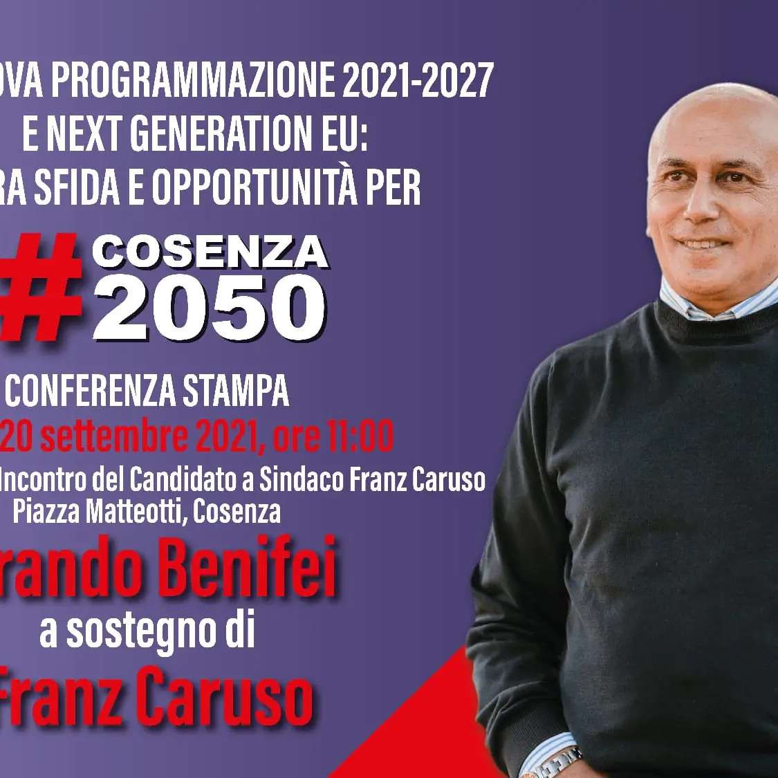 L'Eurodeputato Brando Benifei sostiene Franz Caruso