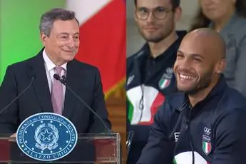 Tokyo 2020, Draghi a Jacobs: \"Telefonata in diretta? Colpa di Malagò\"