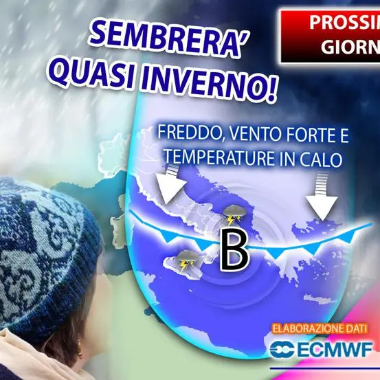 Arriva il freddo invernale, previsioni meteo di questi giorni