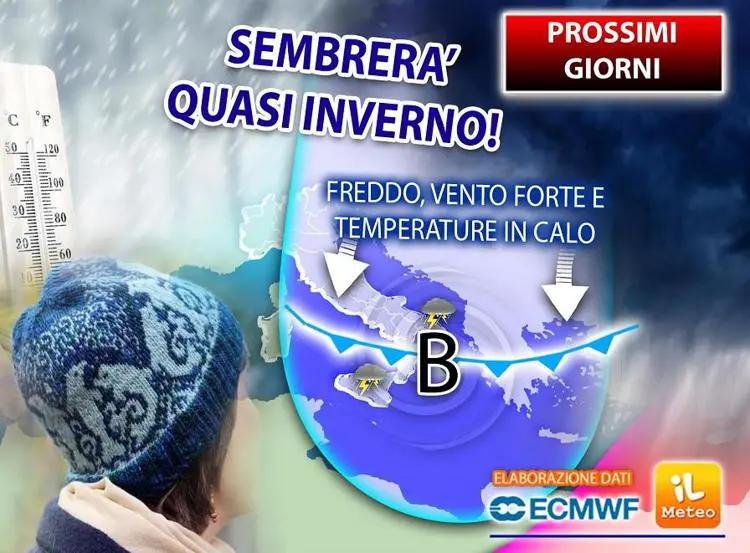 Freddo e pioggia in Calabria, poi in Italia torna il sole: dove e quando