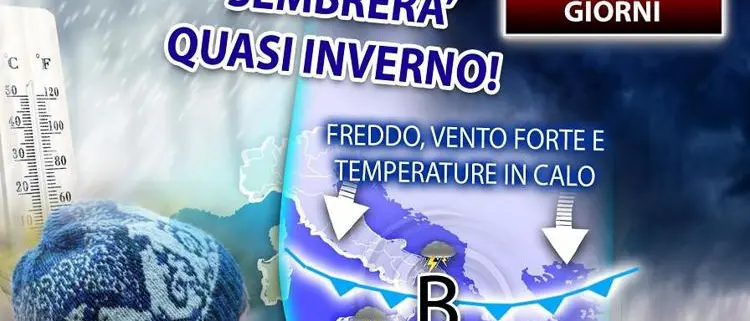 Freddo e pioggia in Calabria, poi in Italia torna il sole: dove e quando