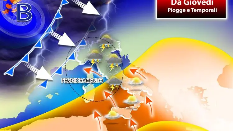 Nuove precipitazioni sull'Italia, ecco dove e da quando