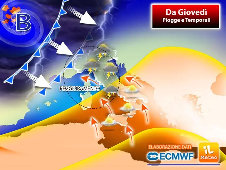 Nuove precipitazioni sull'Italia, ecco dove e da quando