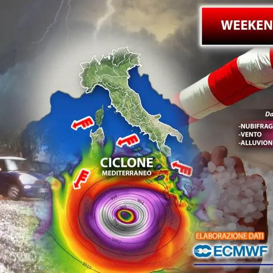 Maltempo e pioggia sul weekend, ecco dove