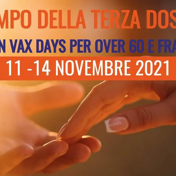 Covid-19, vaccini: open vax days per terza dose over 60 e fragili