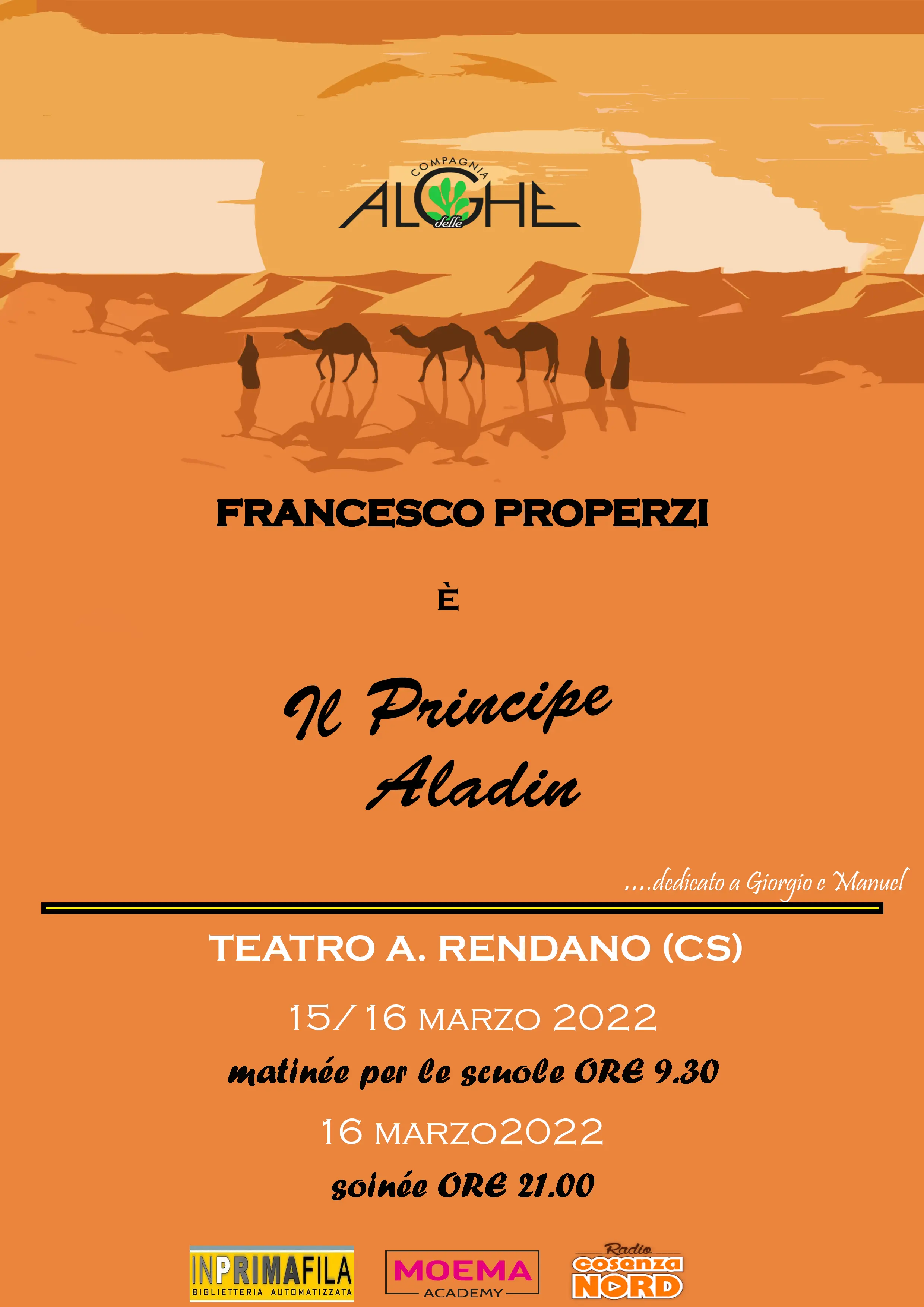 La Compagnia delle Alghe torna in scena al teatro \"Rendano\": ecco le date