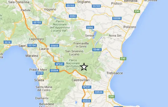 Scossa di terremoto nella notte alle falde del Pollino