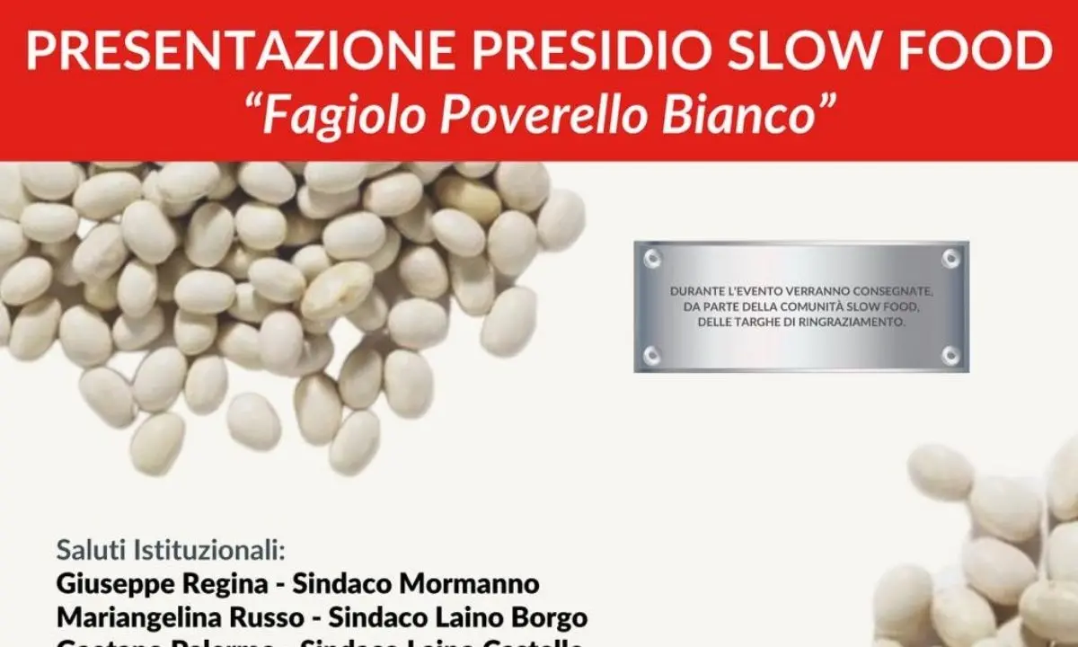 Mormanno, presentazione ufficiale del presidio \"Slow Food\" Fagiolo Poverello Bianco