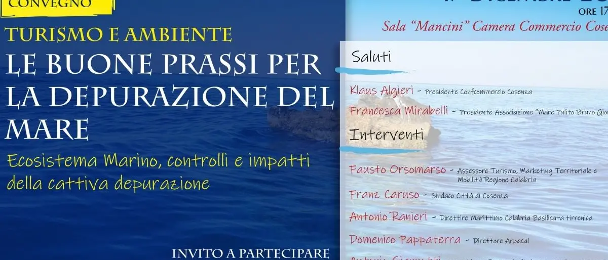 Un convegno sulle buone prassi della depurazione del mare