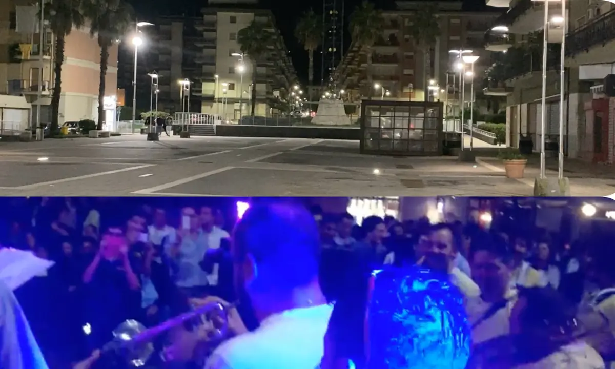 Corigliano Rossano, Piazza Le Fosse prima la movida poi... il deserto (VIDEO)
