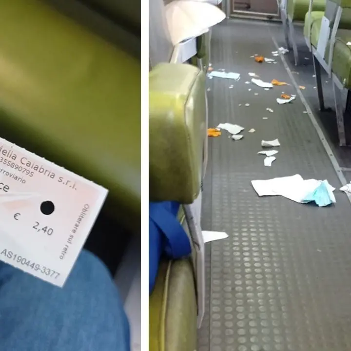 Treno Rogliano-Cosenza, che vergogna: «Mascherine buttate per terra»