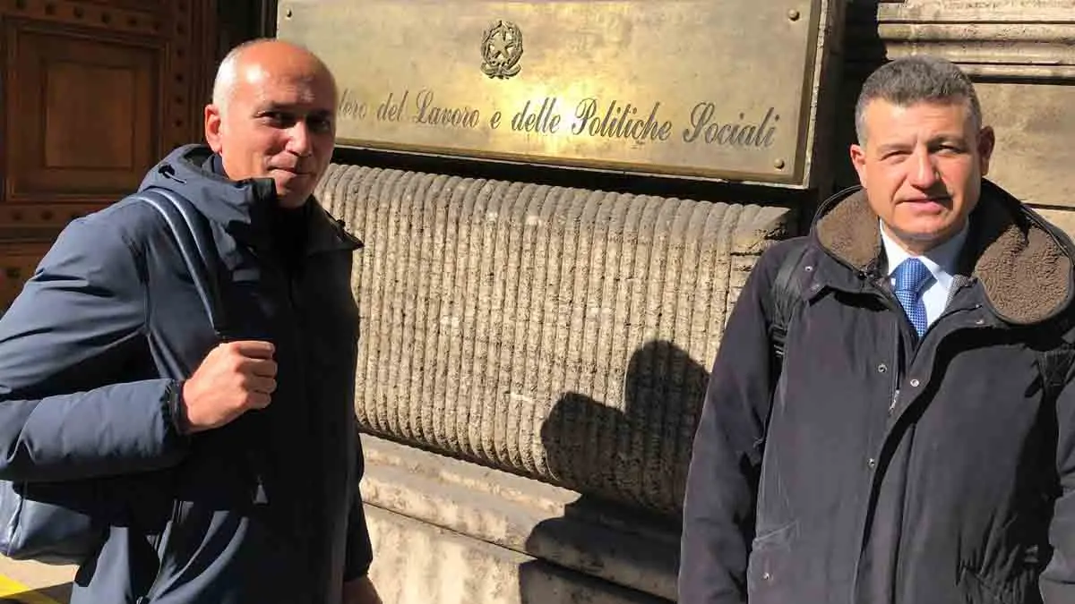Il sindaco di Cosenza Caruso e il presidente del Consiglio Mazzuca