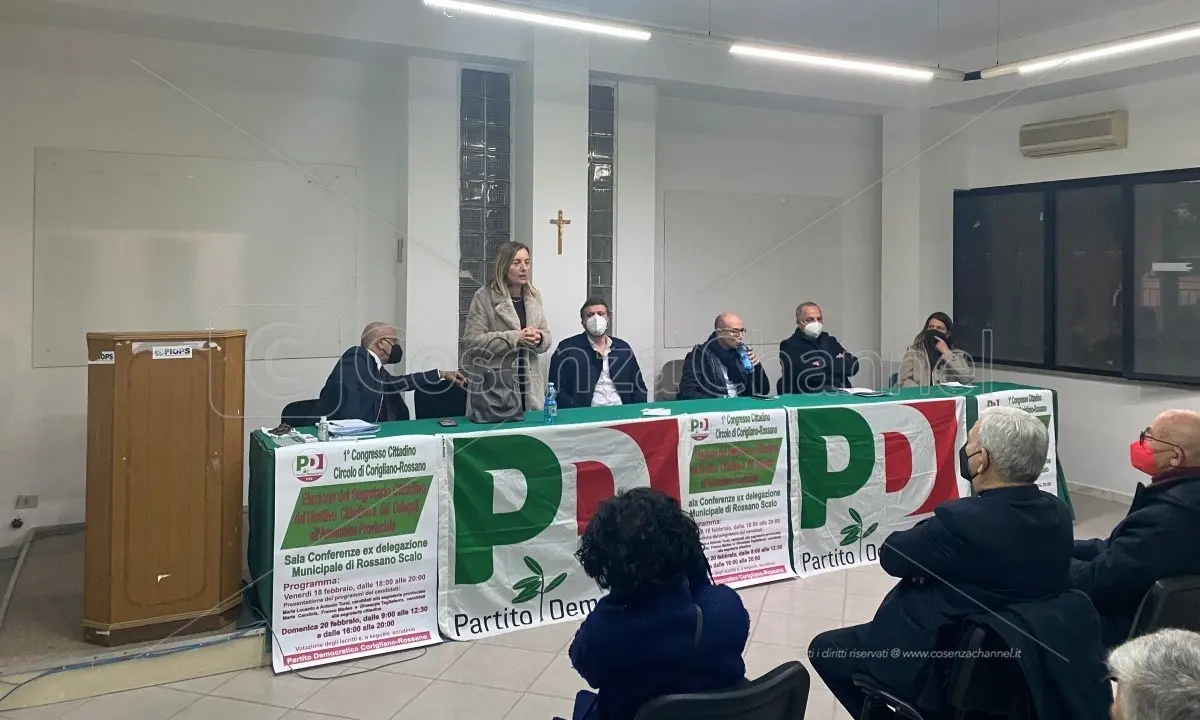 Corigliano-Rossano, il Pd scalda i motori per il congresso: presentati i programmi dei tre candidati