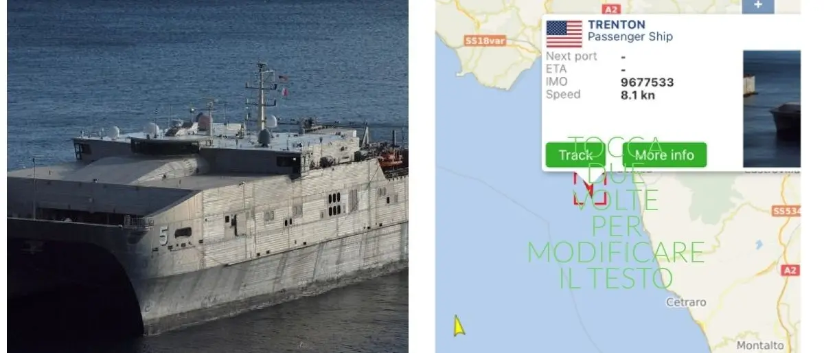 Guerra in Ucraina, nave militare al largo del Tirreno cosentino (FOTO E POSIZIONE)