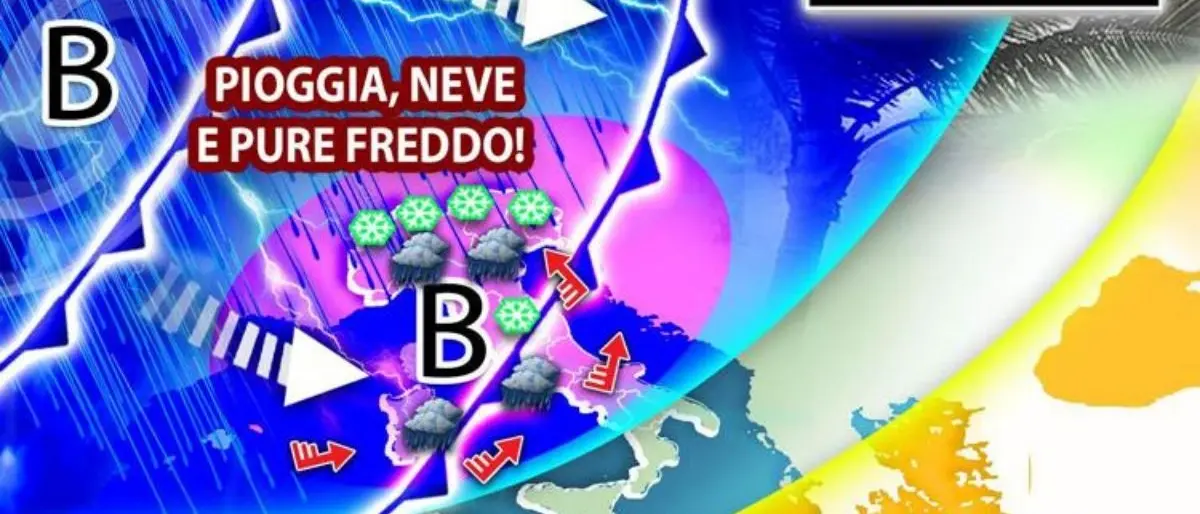 Meteo, tornano freddo, pioggia e neve su tutta l'Italia