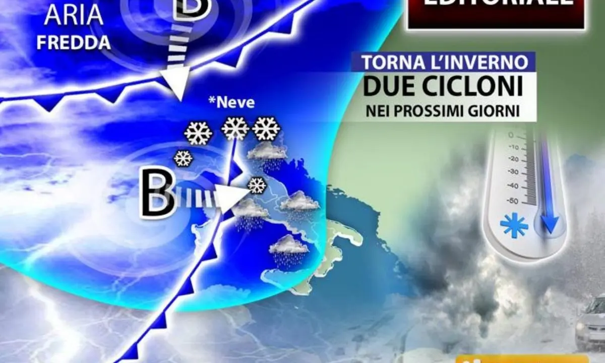 Meteo, drastico calo delle temperature: torna l'inverno