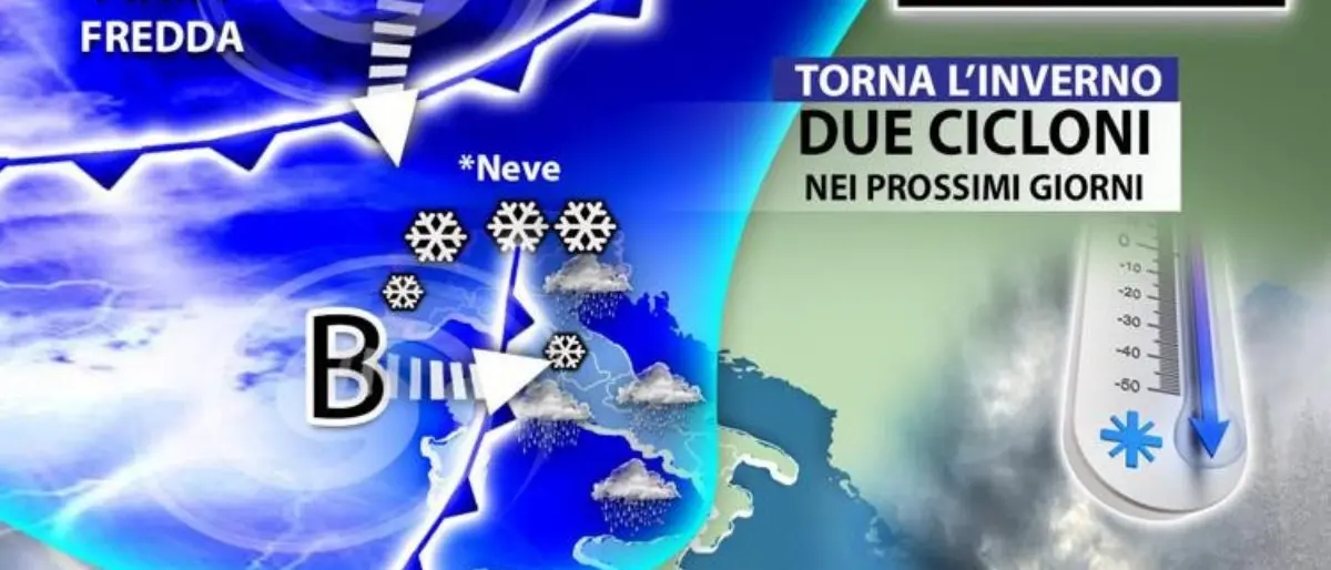 Meteo, drastico calo delle temperature: torna l'inverno