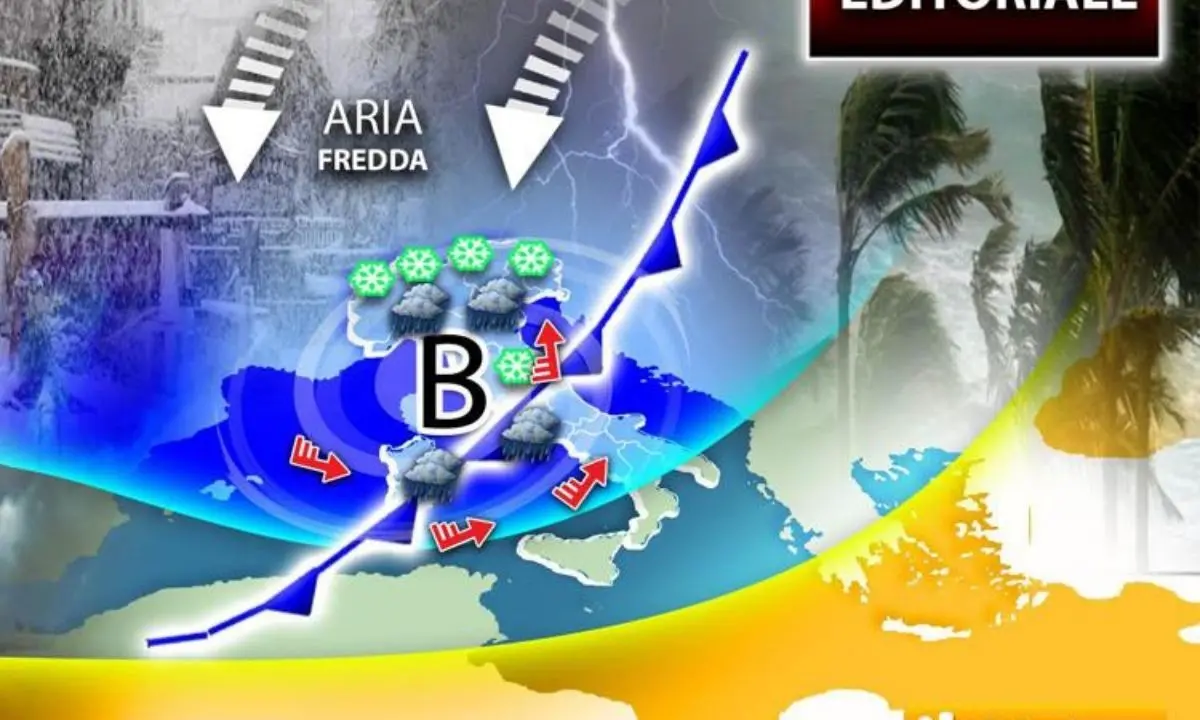 Meteo, in Italia weekend di maltempo con freddo, pioggia e neve