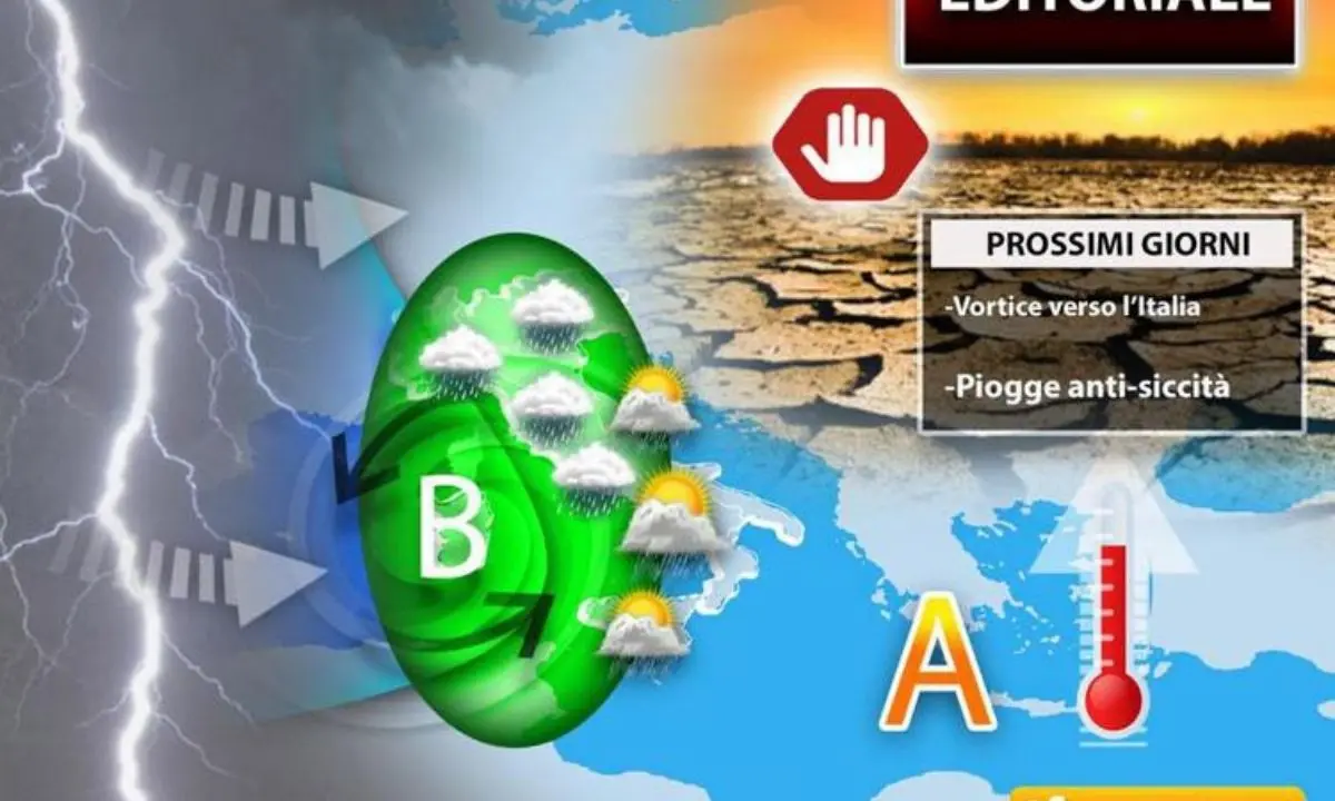 Meteo, in Italia è in arrivo un vortice ciclonico che porterà delle piogge