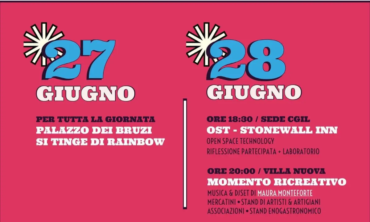 Cosenza, la Villa Nuova diventa un villaggio dei diritti lgbtqia: ecco le iniziative in programma