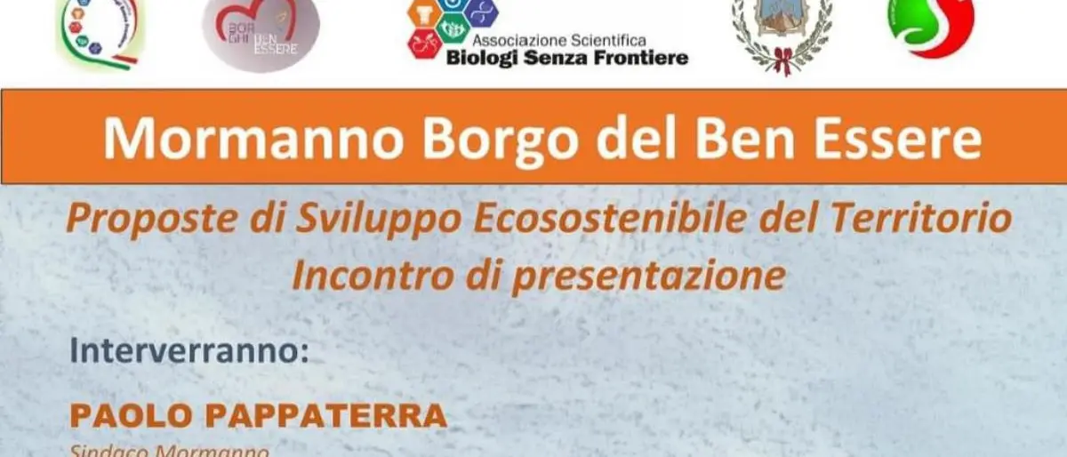 Mormanno, lo sviluppo ecosostenibile passa dal \"Ben essere\"