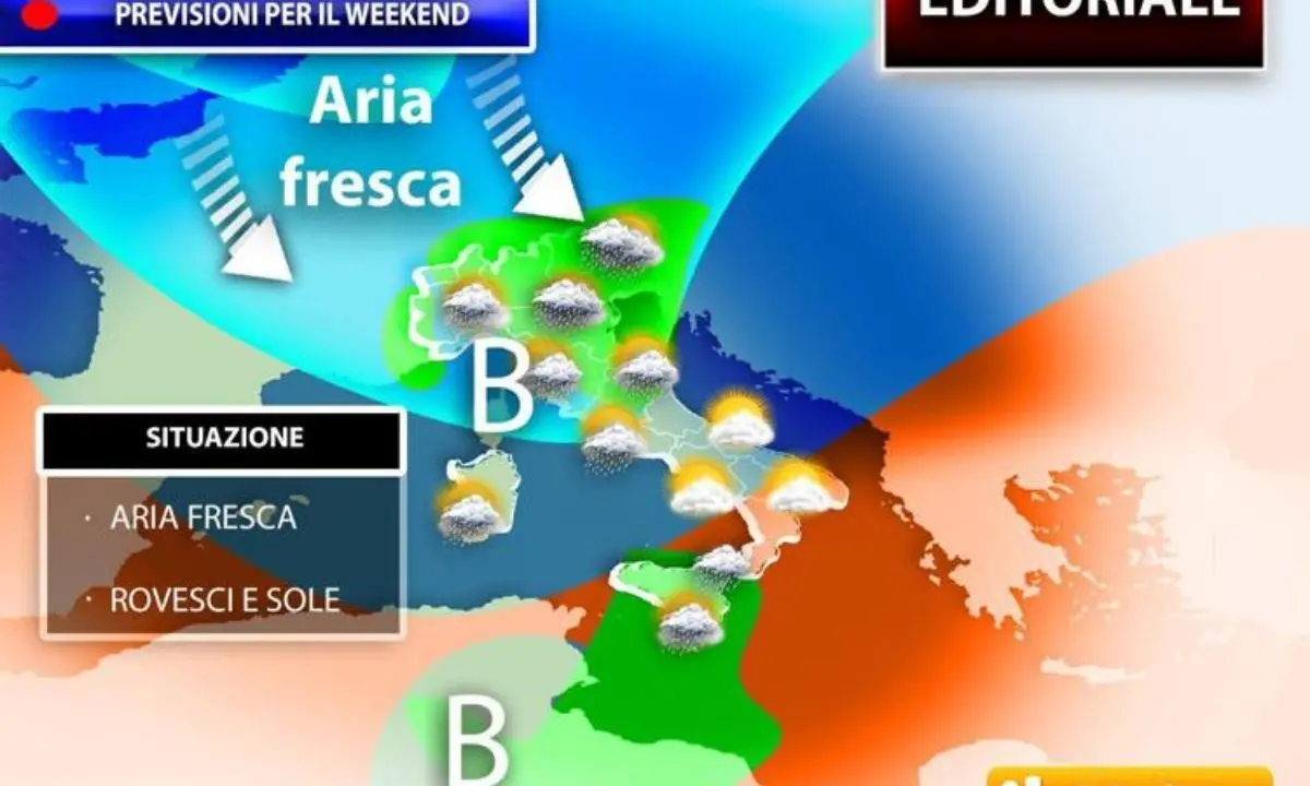 Meteo, sarà un weekend caratterizzato da fresco, sole e rovesci