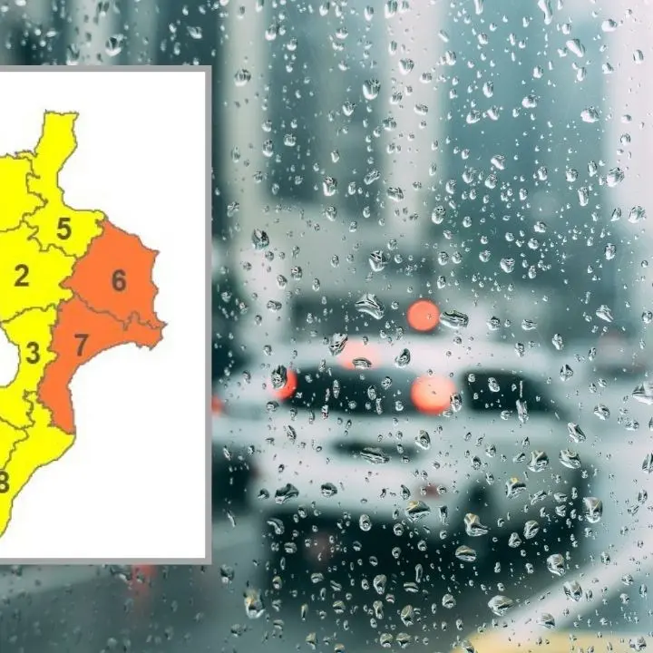 Maltempo Calabria, allerta arancione sui settori ionici: piogge e raffiche di vento