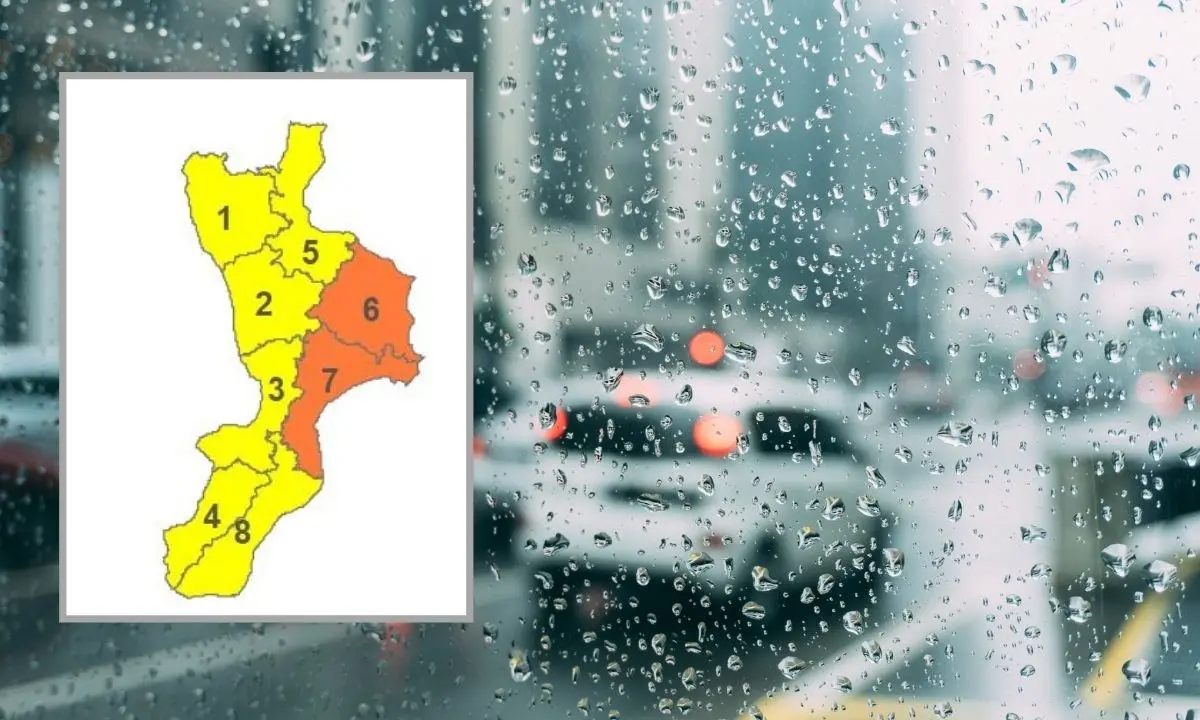 Maltempo Calabria, allerta arancione sui settori ionici: piogge e raffiche di vento