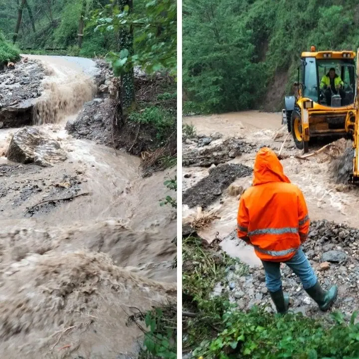 A Sant'Agata d'Esaro inizia la conta dei danni: «Il fiume ha portato via una strada e i ponticelli»