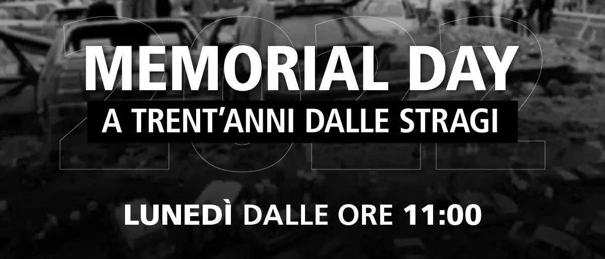 Memorial day, a trent'anni dalle stragi: lunedì 9 maggio a partire dalle 11 su LaC (VIDEO)