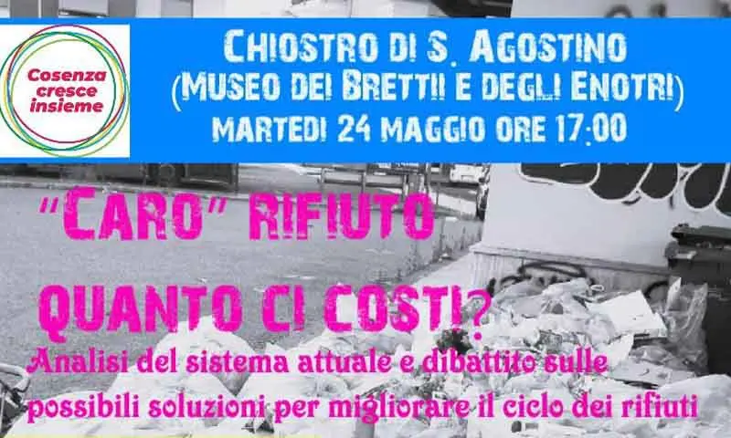 “Caro” rifiuto quanto ci costi? Domani dibattito sulle soluzioni future