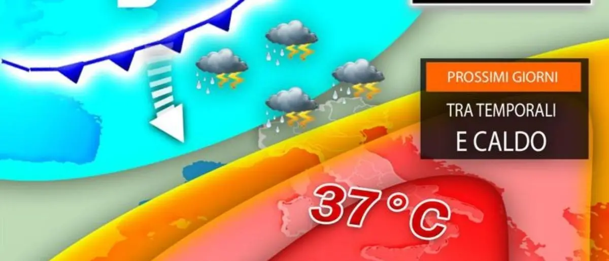 Meteo, Italia divisa in due: temporali al Nord, sole e caldo al Sud