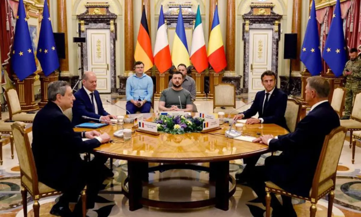 Draghi a Kiev: «L'Italia vuole l'Ucraina nell'Unione Europea»