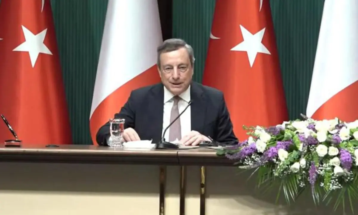 Draghi: «Italia e Turchia unite nel sostenere a l'Ucraina»