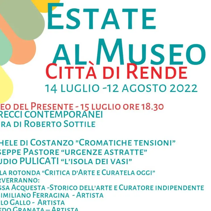 Rende, un'estate d'arte tra mostre ed eventi