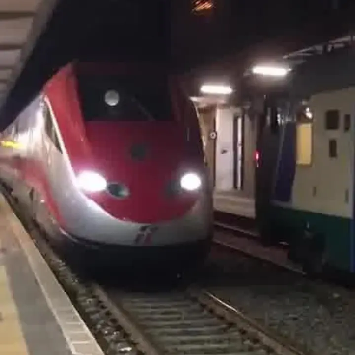 Frecciarossa da Milano arriva con 50 minuti di ritardo e il treno per Cosenza non aspetta i viaggiatori (VIDEO)