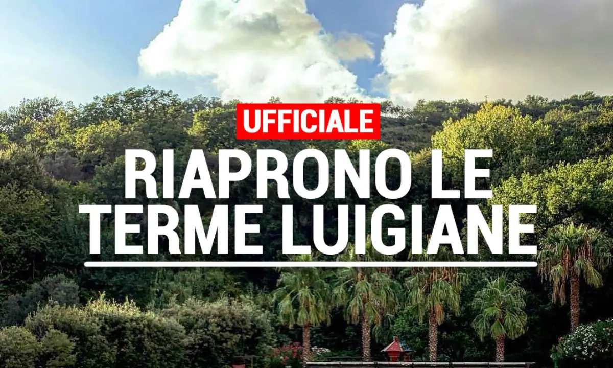 Terme Luigiane, si riparte: l'apertura prevista il prossimo 28 luglio