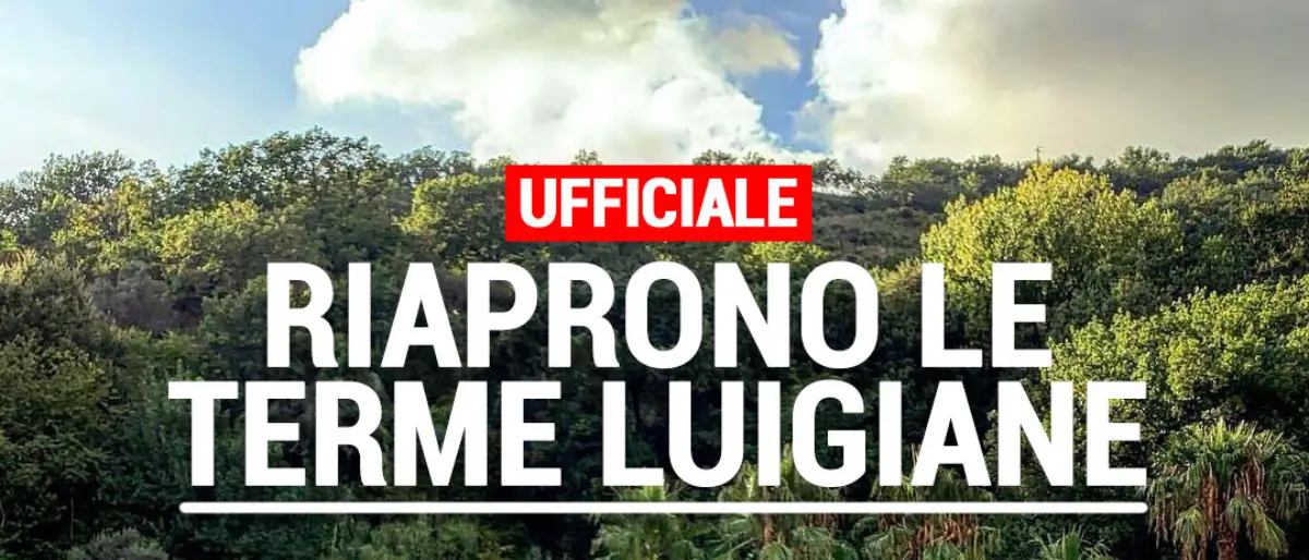 Terme Luigiane, si riparte: l'apertura prevista il prossimo 28 luglio