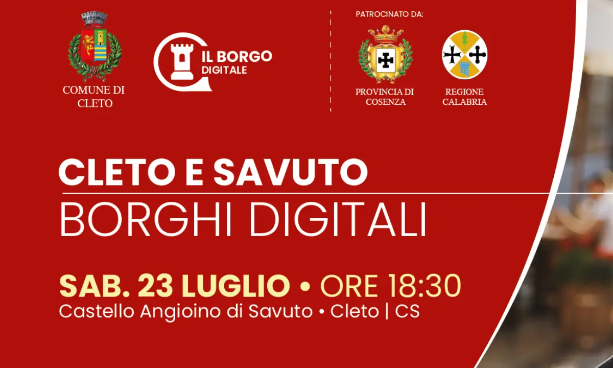 Cleto e Savuto, primi borghi digitali turistici della Calabria