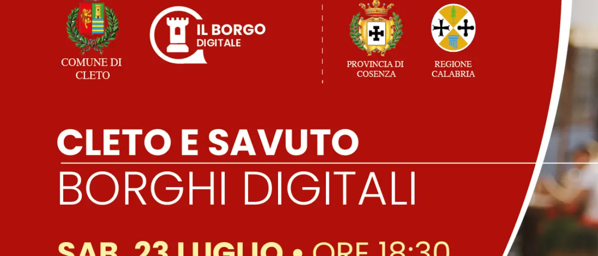 Cleto e Savuto, primi borghi digitali turistici della Calabria
