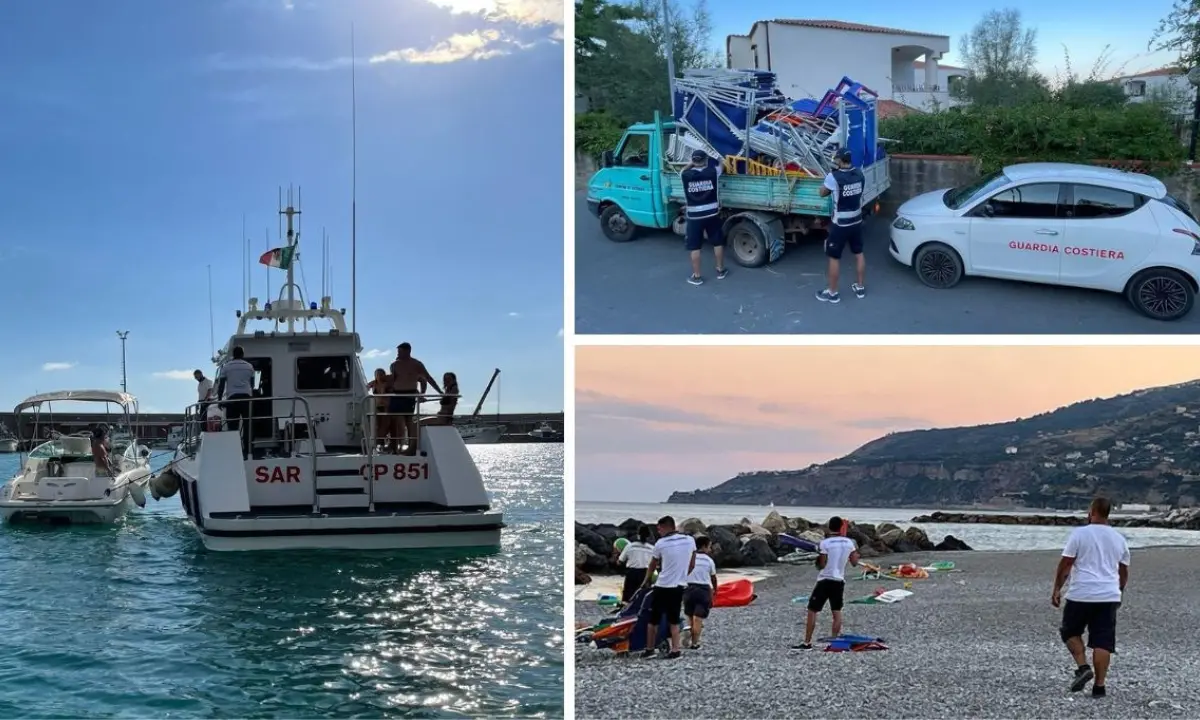 Ombrelloni e sdraio lasciati sulla spiaggia come \"segnaposto\", 300 sequestri a Cetraro