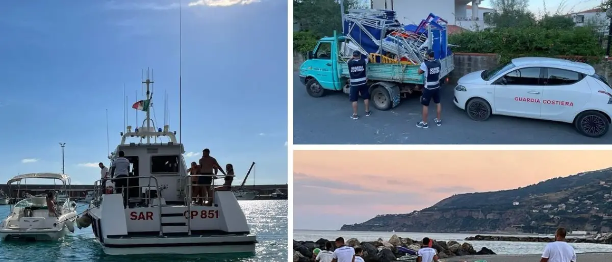 Ombrelloni e sdraio lasciati sulla spiaggia come \"segnaposto\", 300 sequestri a Cetraro